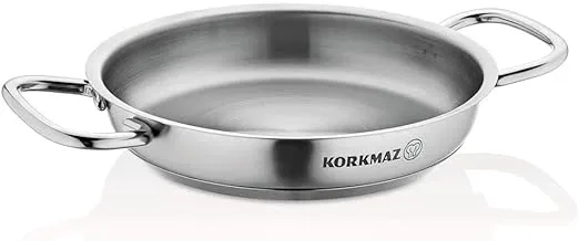 Korkmaz Proline Stainless Steel Frying Pan, 18 cm Size, Silver