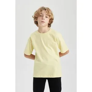 Defacto Boy Oversize Fit Crew Neck Knitted Short Sleeve T-Shirt