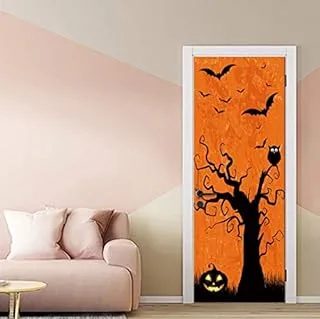 Scary Dead Tree Shadow Halloween 3d Door Sticker Personality Wood Door Home Decor Wall Sticker-X