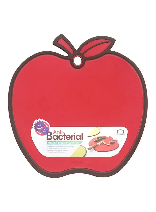 LocknLock Anti Bacterial Cutting Board Apple Red