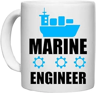 UDNAG White Ceramic Coffee/Tea Mug 'Engineer | Marine Engineer' Perfect for Gifting [330ml]