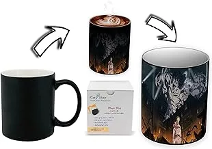 Risty Shop Attack on Titans (Style-113) Gourmet Coffee Magic Mug Superhero Jujutsu Manga Anime Lovers Capacity 350 ml, Dishwasher, Microwave Safe, Must Buy, Birthday Gift.