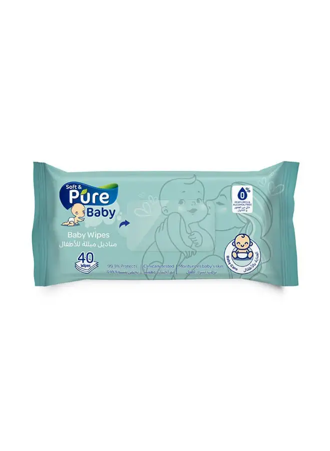 Soft & Pure Baby Care 40 Wet Wipes