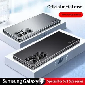 Metal Magnetic Shell For Samsung Galaxy S23 S22 S21 Ultra S23 Phone Case Built in Lens Protection Titanium Alloy Ultrathin Cover