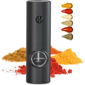 Battery Operated Salt And Pepper Spice Grinder With LED Light