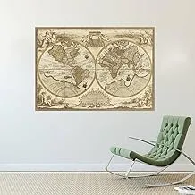 Retro Style In Europe And America World Map Wall Stickers For Bedroom Living Sitting Room Bathroom