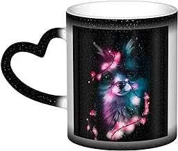 Cute Fox Ceramic Coffee Mugs, Personalized Pattern Printing Mug Magic Heat Sensitive Color Changing Coffee Mug Milk Tea Cup Personalized Gifts For Family Lovers Friends