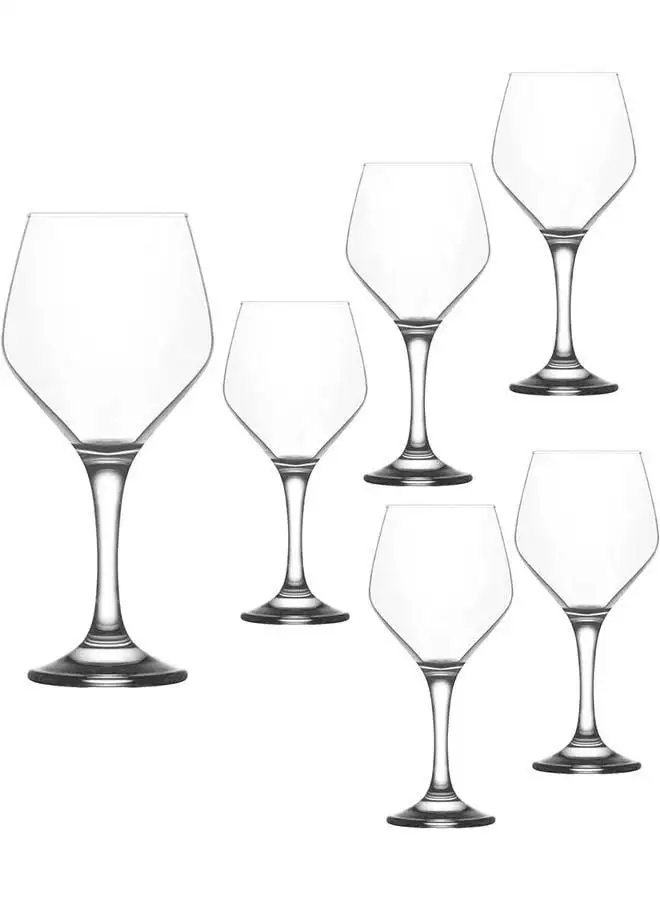 LAV 6 Piece Glasses Set 260 Ml -Clear