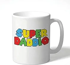 كوب عيد الأب، كوب Super Daddio Gamer Dad Fun Gift، كوب عيد الأب للأب الجديد، الابنة، الابن، كوب عيد الميلاد للأب CMUG182