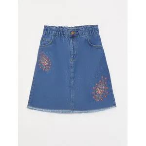 LC Waikiki Embroidered Girl Jean Skirt