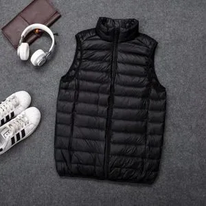 Fashion Winter Men Duck Down Vest Coat Ullight Sleeveless Puffer