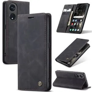 Oppo Reno8 T 5G Case, Retro PU Leather Wallet Case Card Slots Flip Stand Case Cover For Oppo Reno8 T 5G