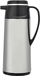 Home International TH015 Stainless Steel Insulated Flask, 1.6 Liter Capacity, Silver/Black