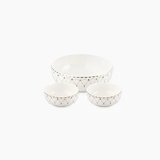 Rosa Zina Porcelain Coup Khoshaf Set, 7-Pieces