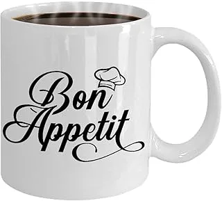 كوب قهوة Bon Appetit للطهاة، كوب هدية مثير، أكواب قهوة فريدة من نوعها، أكواب مع اقتباسات ممتعة، أكواب قهوة ممتعة، أكواب ممتعة لطهاة الزوج