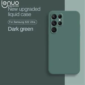 Lenuo for Samsung Galaxy S22 Ultra Square Silicone Soft Case