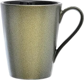 Rosa Porcelain Shiffle Mug, Metallic Green