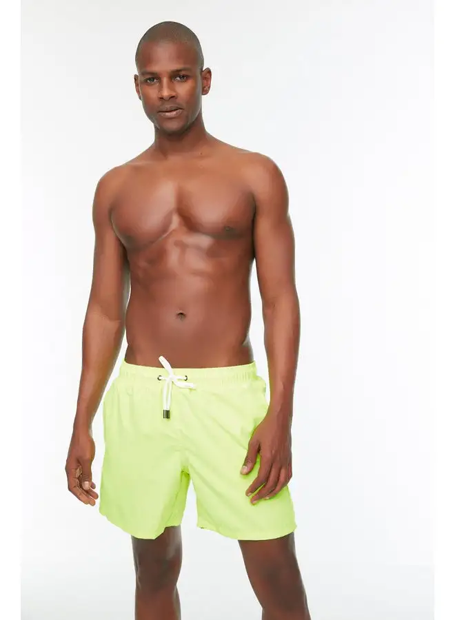 trendyol Yellow Men's Basic Standard Size Sea Shorts