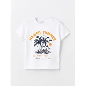 LC Waikiki Crew Neck Short Sleeve Printed Baby Boy T-Shirt