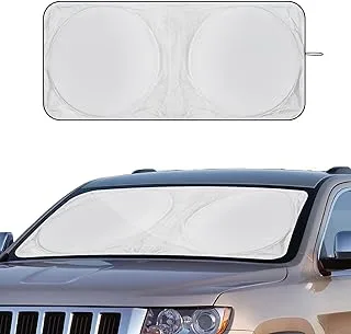 Qoosea Car Windscreen Sun Shade, Car Front Windshield Sunshade, Foldable Front Window Sunshades, Block UV Ray Sun Visor Protector for for SUV Truck Keep Vehicle Cooler, 160x85cm