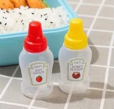 2pcs Mini ketchup mustard Squeeze Bottles - Perfect For Sauces, Salad Dressings- 25ml Capacity 2 قطعة زجاجات ضغط صغيرة كاتشب و مسطردة - مثالية للصلصات وصوص السلطة - سعة 25 مل