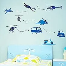 Airplane Cars Boys Cartoon Children Bedroom Decorative Wall Stickers