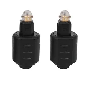 2 Packs Optical 3.5mm Female Plug To Digital Toslink M