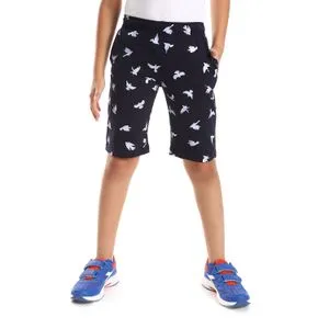 Diadora Printed Cotton Short For Boys - Navy