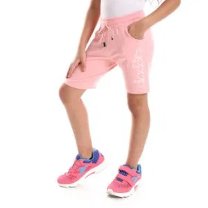 Diadora Girls Cotton Printed Short - Pink