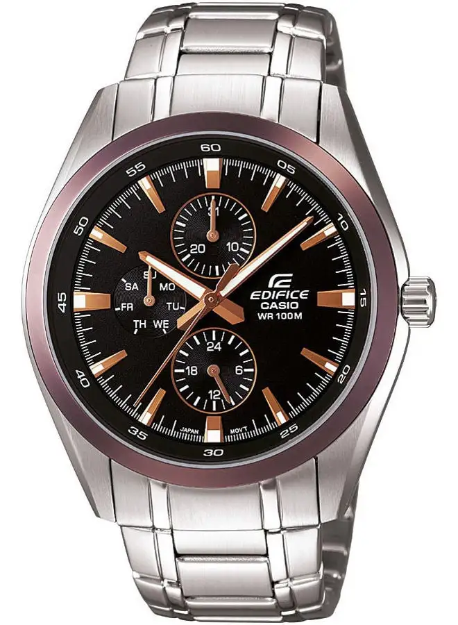 EDIFICE CASIO Stainless Steel Chronograph Wrist Watch EF-338DB-1AVDF