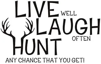 ملصق حائط على شكل طائرة Live Laugh Hunt لتزيين خلفية المنزل