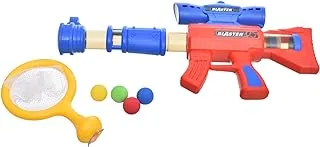 Plastic Shooting Toy With Pistol And 12 Shooting Balls For Kids Set Of 14 Pieces - Multi Color