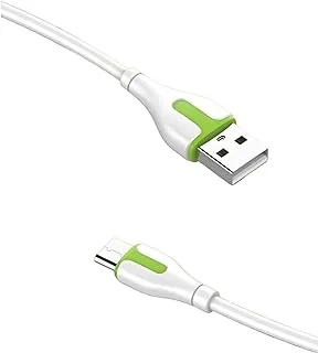 LDNIO LS572 Type-C 2.1A Fast charging Data Cable 2M Length - White-Green