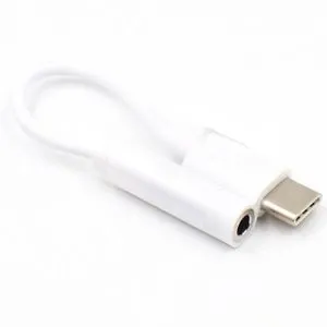 Type-C To 3.5mm Earphone Cable USB-C Male To 3.5 Female Audio Jack Adapter-white