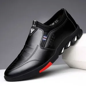 Fashion Men's Leather Shoes Business Casual Soft Sole Non-slip Shoes