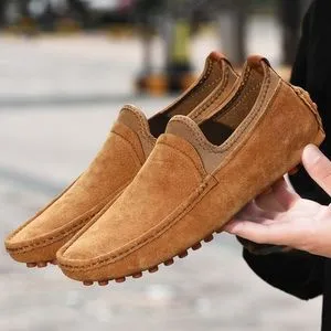 Fashion Men's Moccasins Natural Leather Loafers Slip Ons Shoes 38-49