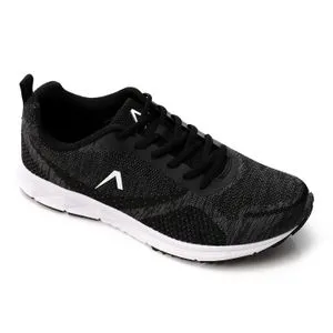 Activ Lace Up Athletic Black And Grey Sneakers