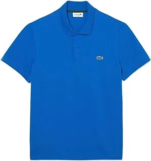 Lacoste Mens Regular Fit Stretch Organic Cotton Polo Shirt, Blue, L