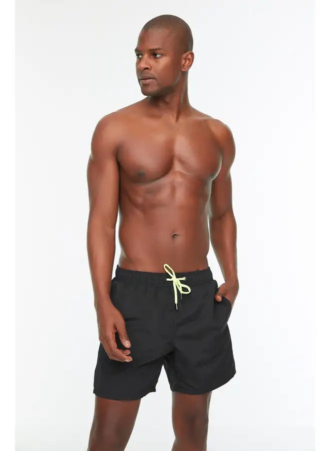 trendyol Black Men's Basic Standard Size Swimsuit Sea Shorts