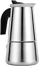 Espresso Maker, 2/4/6/9 Cups Mocha Pot Portable Stainless Steel Italian Espresso Coffee Machine for Gas Cookers, Cookers and Induction (2 Cups - 100 ml)