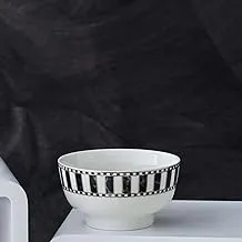 Karaca | Checkered Striped Porcelain Snack Bowl 11 cm