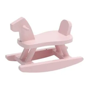 1/12 Scale Dollhouse Wooden Horse Chair Model for Dollhouse