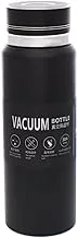 Generic Stainless Steel Elegant Modern Vacuum Bottle Containing Fabric Hand Strap With Sealed Airtight Lid And High Vacuum Heat Cold For A Long Time 800 ML - Black