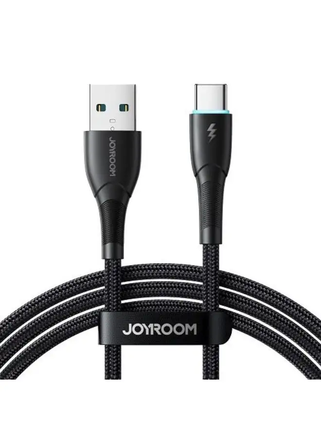 JOYROOM SA32-AC3 Starry Series 3A Fast Charging USB-A To Type-C Data Cable, 1M - Black Black