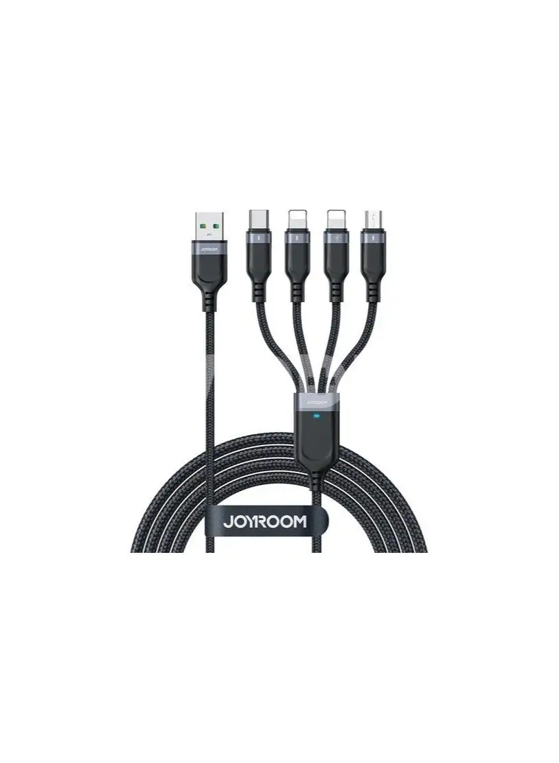 JOYROOM USB cable set - USB type C / microUSB / Lightning Joyroom Black