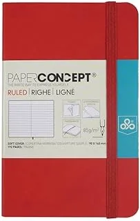 OPP PAPER CONCEPT 14 x 9 غلاف دفتر تنفيذي ناعم - ألوان متنوعة - أحمر