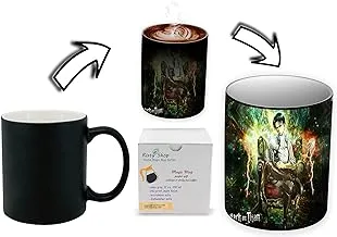 Risty Shop Attack on Titans (Style-116) Gourmet Coffee Magic Mug Superhero Jujutsu Manga Anime Lovers Capacity 350 ml, Dishwasher, Microwave Safe, Must Buy, Birthday Gift.