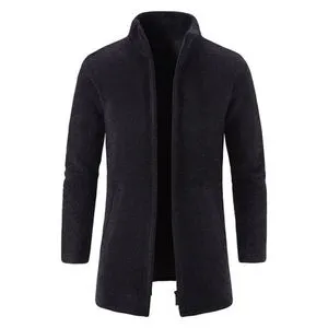 Fashion Men's Winter Long Coat Grab Cashmere Sweate