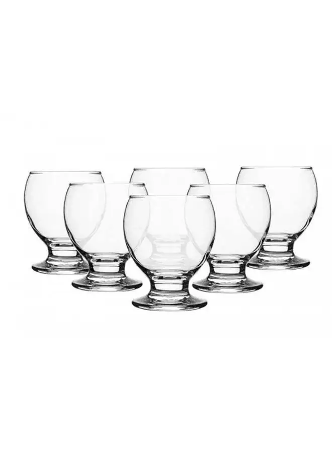 LAV 6 Piece Short Glasses Set 215 Ml-Clear