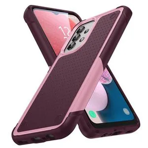 For Samsung Galaxy A13 4G Phone Case(Pink+Dark Red)